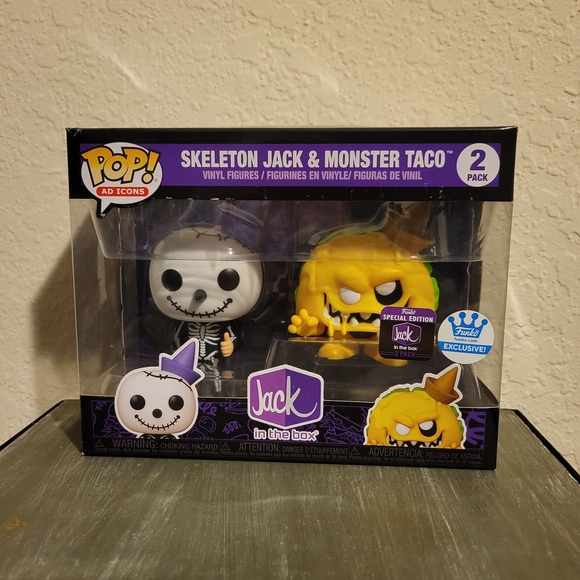 Funko Other - Funko Pop Ad Icons Skeleton Jack And Monster Taco (FS Exclusive) 2 Pack